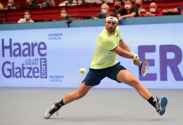 TENNIS - ATP, Tennis Herren Erste Bank Open VIENNA,AUSTRIA,26.OCT.20 - TENNIS - ATP World Tour, Erste Bank Open. Image shows Norbert Gombos (SVK). GEPAxpictures xWalterxLuger