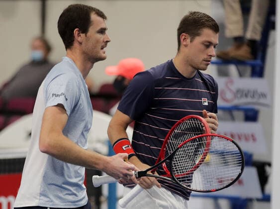 TENNIS - ATP, Tennis Herren Erste Bank Open VIENNA,AUSTRIA,26.OCT.20 - TENNIS - ATP World Tour, Erste Bank Open. Image shows Jamie Murray and Neal Skupski (GBR). GEPAxpictures xWalterxLuger