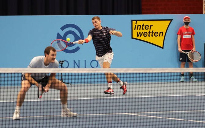 TENNIS - ATP, Tennis Herren Erste Bank Open VIENNA,AUSTRIA,26.OCT.20 - TENNIS - ATP World Tour, Erste Bank Open. Image shows Jamie Murray and Neal Skupski (GBR). GEPAxpictures xWalterxLuger