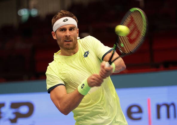 TENNIS - ATP, Tennis Herren Erste Bank Open VIENNA,AUSTRIA,26.OCT.20 - TENNIS - ATP World Tour, Erste Bank Open. Image shows Norbert Gombos (SVK). GEPAxpictures xWalterxLuger