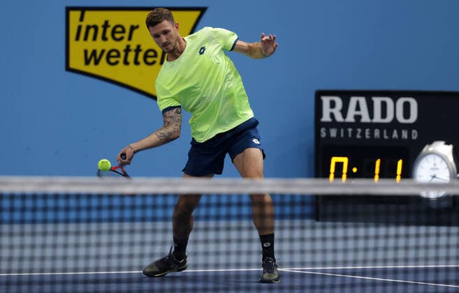 TENNIS - ATP, Tennis Herren Erste Bank Open VIENNA,AUSTRIA,26.OCT.20 - TENNIS - ATP World Tour, Erste Bank Open. Image shows Dennis Novak (AUT). GEPAxpictures xWalterxLuger