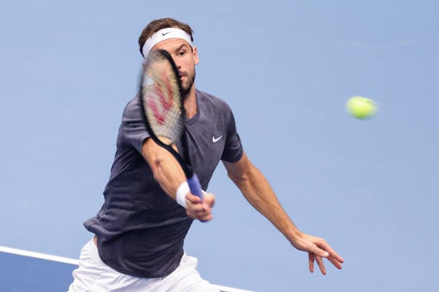 TENNIS - ATP, Tennis Herren Erste Bank Open VIENNA,AUSTRIA,27.OCT.20 - TENNIS - ATP World Tour, Erste Bank Open. Image shows Grigor Dimitrov (BUL). GEPAxpictures xChristianxWalgram