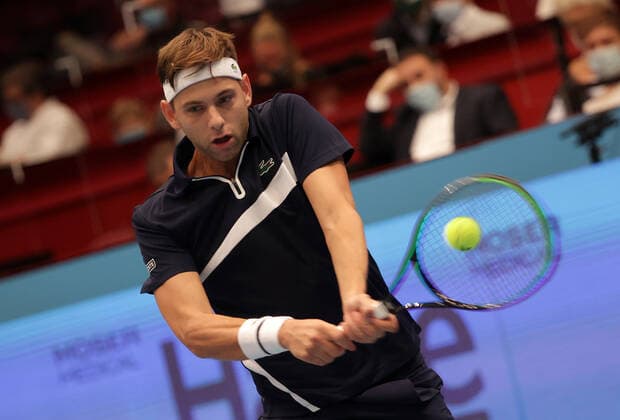 TENNIS - ATP, Tennis Herren Erste Bank Open VIENNA,AUSTRIA,27.OCT.20 - TENNIS - ATP World Tour, Erste Bank Open. Image shows Filip Krajinovic (SRB). GEPAxpictures xWalterxLuger