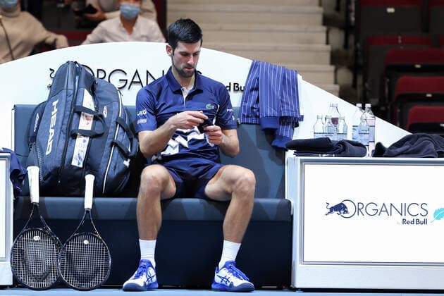 TENNIS - ATP, Tennis Herren Erste Bank Open VIENNA,AUSTRIA,27.OCT.20 - TENNIS - ATP World Tour, Erste Bank Open. Image shows Novak Djokovic (SRB). GEPAxpictures xChristianxWalgram