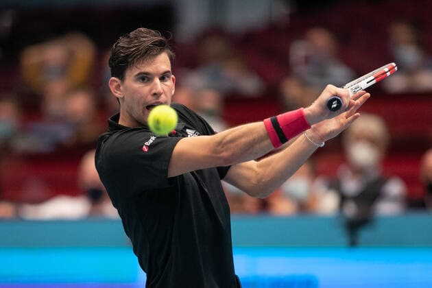 Dominic Thiem AUT Tennis FIRST BENCH OPEN 2020 ATP 500 Stadthalle Vienna Austria 27 October 2020 Â Copyright: xJuergenxHasenkopfx