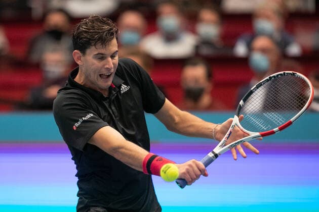 Dominic Thiem AUT Tennis FIRST BENCH OPEN 2020 ATP 500 Stadthalle Vienna Austria 27 October 2020 Â Copyright: xJuergenxHasenkopfx