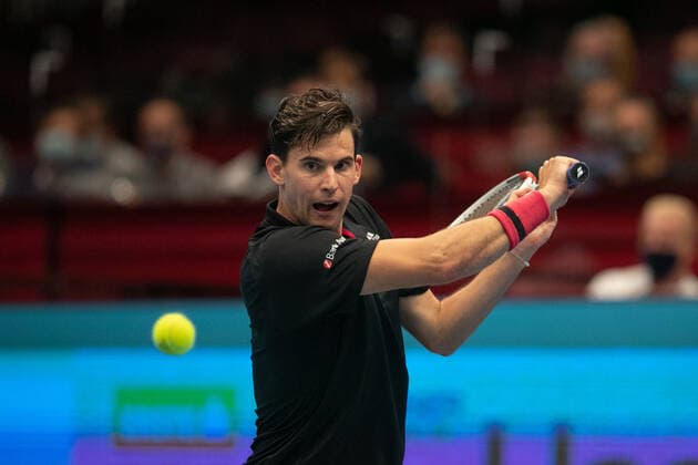 Dominic Thiem AUT Tennis FIRST BENCH OPEN 2020 ATP 500 Stadthalle Vienna Austria 27 October 2020 Â Copyright: xJuergenxHasenkopfx