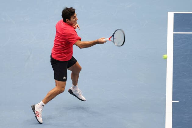 TENNIS - ATP, Tennis Herren Erste Bank Open VIENNA,AUSTRIA,27.OCT.20 - TENNIS - ATP World Tour, Erste Bank Open. Image shows Cristian Garin (CHI). GEPAxpictures xChristianxWalgram