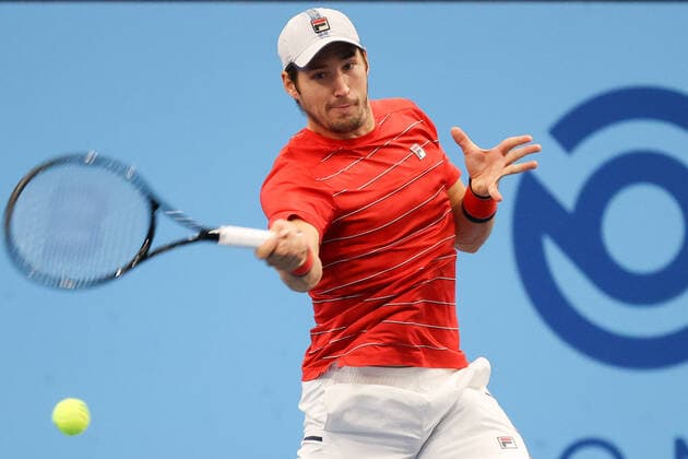 TENNIS - ATP, Tennis Herren Erste Bank Open VIENNA,AUSTRIA,27.OCT.20 - TENNIS - ATP World Tour, Erste Bank Open. Image shows Dusan Lajovic (SRB). GEPAxpictures xChristianxWalgram