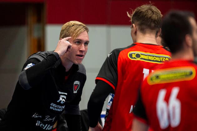 25 10 2020 Handball, 2020 2021, 1 Bundesliga, 5 Matchday, GWD Minden Füchse Berlin L M Marian Michalczik Berlin , Lasse Andersson Berlin Lübbecke Nordrhein Westfalen Germany Kreissporthalle