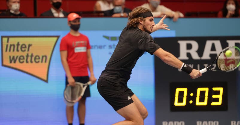 TENNIS - ATP, Tennis Herren Erste Bank Open VIENNA,AUSTRIA,28.OCT.20 - TENNIS - ATP World Tour, Erste Bank Open. Image shows Stefanos Tsitsipas (GRE). GEPAxpictures xWalterxLuger