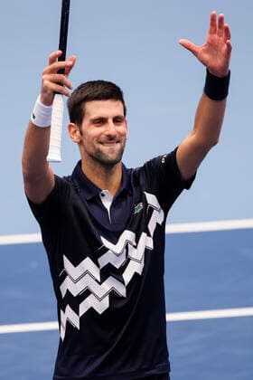 TENNIS - ATP, Tennis Herren Erste Bank Open VIENNA,AUSTRIA,28.OCT.20 - TENNIS - ATP World Tour, Erste Bank Open. Image shows the rejoicing of Novak Djokovic (SRB). GEPAxpictures xChristianxWalgram