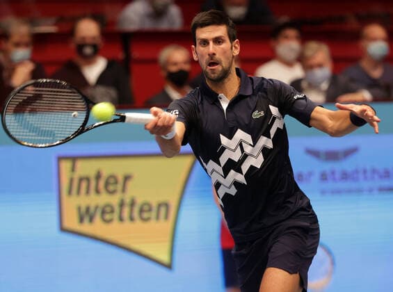 TENNIS - ATP, Tennis Herren Erste Bank Open VIENNA,AUSTRIA,28.OCT.20 - TENNIS - ATP World Tour, Erste Bank Open. Image shows Novak Djokovic (SRB). GEPAxpictures xWalterxLuger