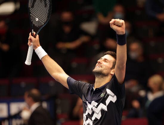 TENNIS - ATP, Tennis Herren Erste Bank Open VIENNA,AUSTRIA,28.OCT.20 - TENNIS - ATP World Tour, Erste Bank Open. Image shows the rejoicing of Novak Djokovic (SRB). GEPAxpictures xWalterxLuger