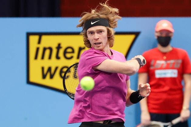 TENNIS - ATP, Tennis Herren Erste Bank Open VIENNA,AUSTRIA,28.OCT.20 - TENNIS - ATP World Tour, Erste Bank Open. Image shows Andrey Rublev (RUS). GEPAxpictures xChristianxWalgram