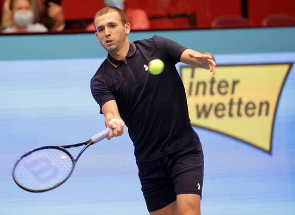 TENNIS - ATP, Tennis Herren Erste Bank Open VIENNA,AUSTRIA,29.OCT.20 - TENNIS - ATP World Tour, Erste Bank Open. Image shows Daniel Evans (GBR). GEPAxpictures xWalterxLuger