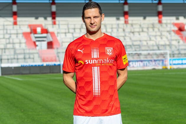 Stipe Vucur HFC Hallescher Fussballclub e V 3 Liga, portrait date 2020 2021, Halle Saale Saxony Anhalt Germany