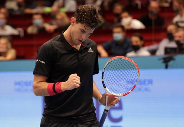 TENNIS - ATP, Tennis Herren Erste Bank Open VIENNA,AUSTRIA,29.OCT.20 - TENNIS - ATP World Tour, Erste Bank Open. Image shows the rejoicing of Dominic Thiem (AUT). GEPAxpictures xWalterxLuger