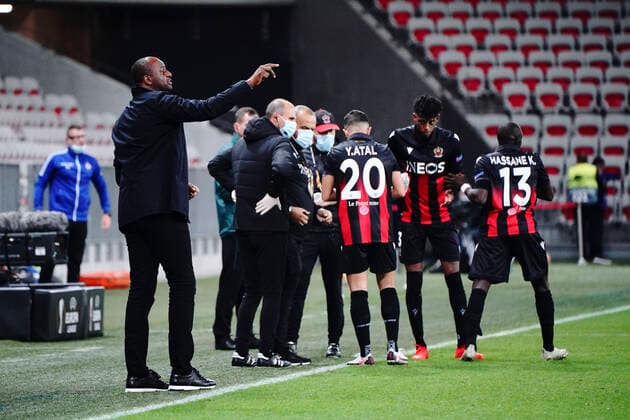 Patrick Vieira (entraineur de l OGC Nice) FOOTBALL : OGC Nice vs Apoel Beer Sheva FC - Ligue Europa - Nice - 29 10 2020 NorbertScanella PanoramiC 