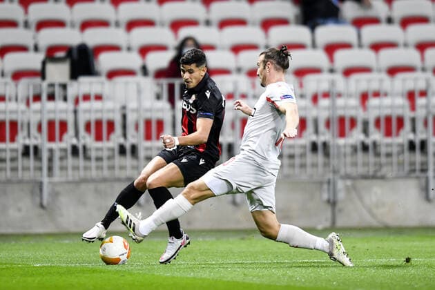20 YOUCEF ATAL (NICE) FOOTBALL : Nice vs Hapoel Beer Sheva - Ligue Europa - 29 10 2020 FEP Panoramic 