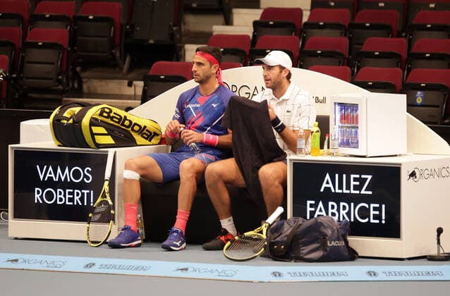 TENNIS - ATP, Tennis Herren Erste Bank Open VIENNA,AUSTRIA,30.OCT.20 - TENNIS - ATP World Tour, Erste Bank Open. Image shows Robert Farah (COL) and Fabrice Martin (FRA). GEPAxpictures xWalterxLuger