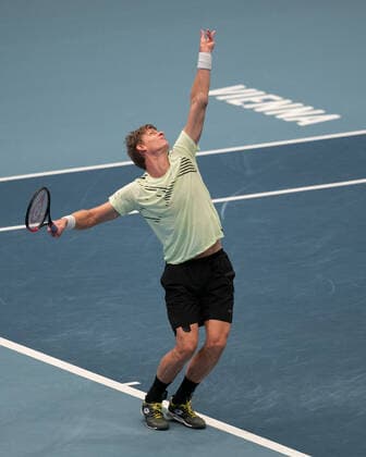 Kevin Anderson RSA , from above Tennis FIRST BENCH OPEN 2020 ATP 500 Stadthalle Vienna Austria 30 October 2020 Â Copyright: xJuergenxHasenkopfx