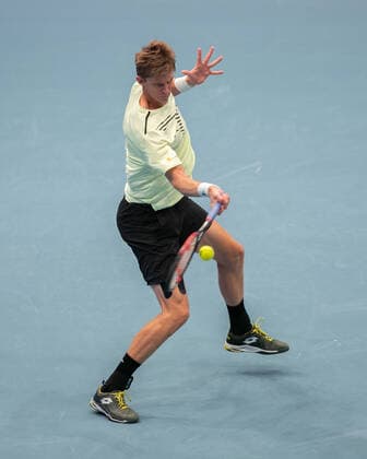 Kevin Anderson RSA , from above Tennis FIRST BENCH OPEN 2020 ATP 500 Stadthalle Vienna Austria 30 October 2020 Â Copyright: xJuergenxHasenkopfx