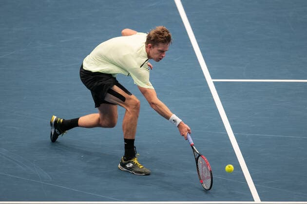 Kevin Anderson RSA , from above Tennis FIRST BENCH OPEN 2020 ATP 500 Stadthalle Vienna Austria 30 October 2020 Â Copyright: xJuergenxHasenkopfx