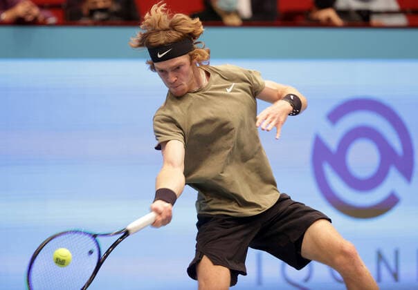 TENNIS - ATP, Tennis Herren Erste Bank Open VIENNA,AUSTRIA,30.OCT.20 - TENNIS - ATP World Tour, Erste Bank Open. Image shows Andrey Rublev (RUS). GEPAxpictures xWalterxLuger