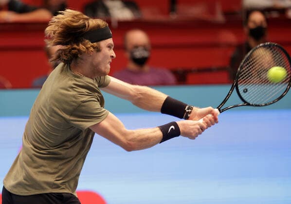 TENNIS - ATP, Tennis Herren Erste Bank Open VIENNA,AUSTRIA,30.OCT.20 - TENNIS - ATP World Tour, Erste Bank Open. Image shows Andrey Rublev (RUS). GEPAxpictures xWalterxLuger