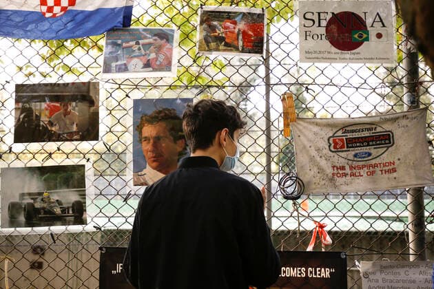 Motorsports FIA Formula One World Championship 2020, Grand Prix of Emilia Romagna, Tributes to Ayrton Senna Imola Italy