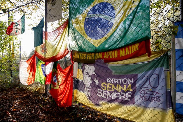 Motorsports: FIA Formula One World Championship, WM, Weltmeisterschaft 2020, Grand Prix of Emilia Romagna, Tributes to Ayrton Senna Imola Italy *** Motorsports FIA Formula One World Championship 2020, Grand Prix of Emilia Romagna, Tributes to Ayrton Senna Imola Italy