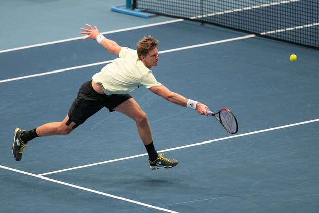 Kevin Anderson RSA , from above Tennis FIRST BENCH OPEN 2020 ATP 500 Stadthalle Vienna Austria 30 October 2020 Â Copyright: xJuergenxHasenkopfx