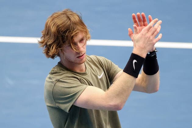 TENNIS - ATP, Tennis Herren Erste Bank Open VIENNA,AUSTRIA,30.OCT.20 - TENNIS - ATP World Tour, Erste Bank Open. Image shows the rejoicing of Andrey Rublev (RUS). GEPAxpictures xChristianxWalgram