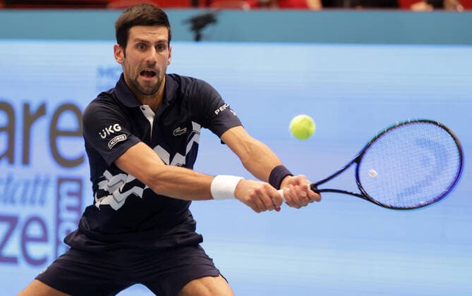 TENNIS - ATP, Tennis Herren Erste Bank Open VIENNA,AUSTRIA,30.OCT.20 - TENNIS - ATP World Tour, Erste Bank Open. Image shows Novak Djokovic (SRB). GEPAxpictures xWalterxLuger