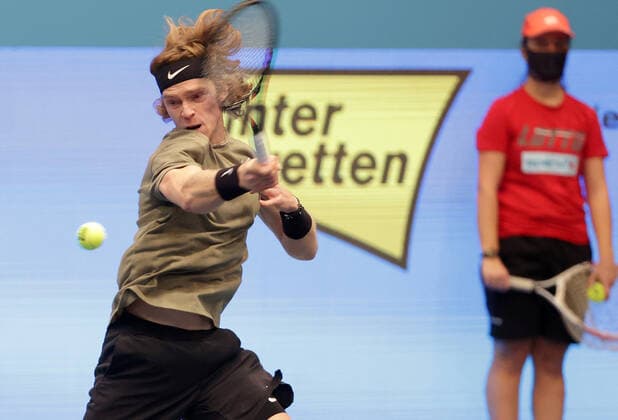 TENNIS - ATP, Tennis Herren Erste Bank Open VIENNA,AUSTRIA,31.OCT.20 - TENNIS - ATP World Tour, Erste Bank Open. Image shows Andrey Rublev (RUS). GEPAxpictures xWalterxLuger
