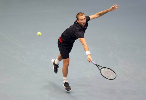 TENNIS - ATP, Tennis Herren Erste Bank Open VIENNA,AUSTRIA,31.OCT.20 - TENNIS - ATP World Tour, Erste Bank Open. Image shows Daniel Evans (GBR). GEPAxpictures xWalterxLuger