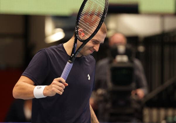 TENNIS - ATP, Tennis Herren Erste Bank Open VIENNA,AUSTRIA,31.OCT.20 - TENNIS - ATP World Tour, Erste Bank Open. Image shows the disappointment of Daniel Evans (GBR). GEPAxpictures xWalterxLuger