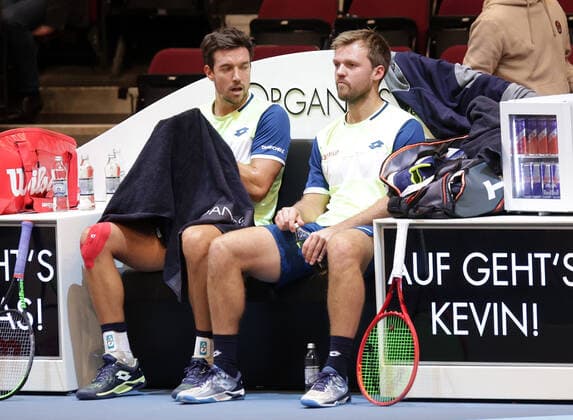 TENNIS - ATP, Tennis Herren Erste Bank Open VIENNA,AUSTRIA,31.OCT.20 - TENNIS - ATP World Tour, Erste Bank Open. Image shows Andreas Mies and Kevin Krawietz (GER). GEPAxpictures xWalterxLuger