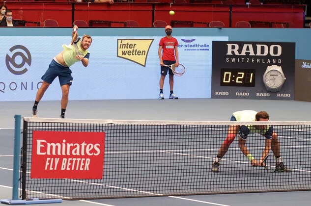TENNIS - ATP, Tennis Herren Erste Bank Open VIENNA,AUSTRIA,31.OCT.20 - TENNIS - ATP World Tour, Erste Bank Open. Image shows Kevin Krawietz and Andreas Mies (GER). GEPAxpictures xWalterxLuger
