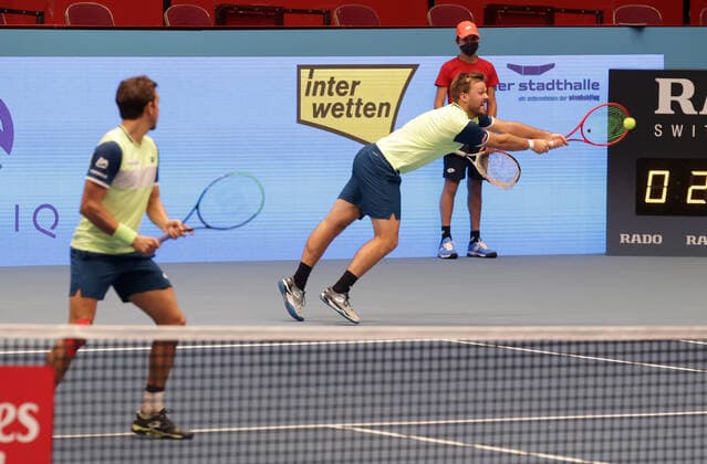 TENNIS - ATP, Tennis Herren Erste Bank Open VIENNA,AUSTRIA,31.OCT.20 - TENNIS - ATP World Tour, Erste Bank Open. Image shows Andreas Mies and Kevin Krawietz (GER). GEPAxpictures xWalterxLuger