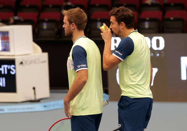 TENNIS - ATP, Tennis Herren Erste Bank Open VIENNA,AUSTRIA,31.OCT.20 - TENNIS - ATP World Tour, Erste Bank Open. Image shows Kevin Krawietz and Andreas Mies (GER). GEPAxpictures xWalterxLuger