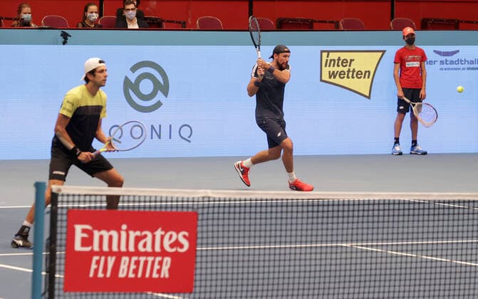 TENNIS - ATP, Tennis Herren Erste Bank Open VIENNA,AUSTRIA,31.OCT.20 - TENNIS - ATP World Tour, Erste Bank Open. Image shows Marcelo Melo (BRA) and Lukasz Kubot (POL). GEPAxpictures xWalterxLuger