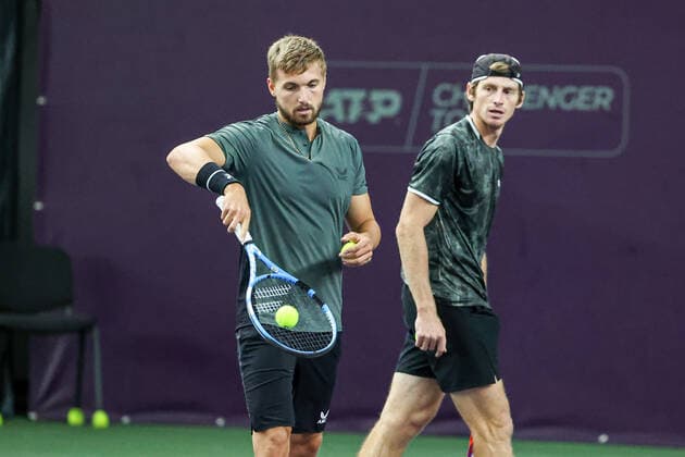 In the picture Lloyd GLASSPOOL GBR and Alex LAWSON USA TENNIS CHALLENGER HAMBURG presented by TANNENHOF, Hamburg, DTB Base Hamburg, 31 10 2020,