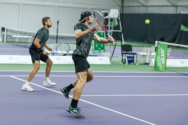 In the picture Lloyd GLASSPOOL GBR and Alex LAWSON USA TENNIS CHALLENGER HAMBURG presented by TANNENHOF, Hamburg, DTB Base Hamburg, 31 10 2020,