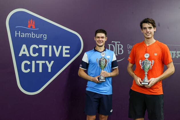 In the picture winner doubles Kamil Majchrzak POL 1 and Marc Andrea Huesler SUI TENNIS CHALLENGER HAMBURG presented by TANNENHOF, Hamburg, DTB Stützpunkt Hamburg, 31 10 2020