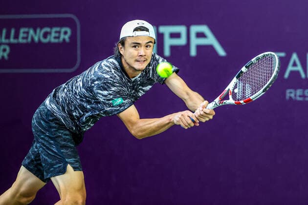 In the picture Taro Daniel JPN 2 TENNIS CHALLENGER HAMBURG presented by TANNENHOF, Hamburg, DTB base Hamburg, 01 11 2020,