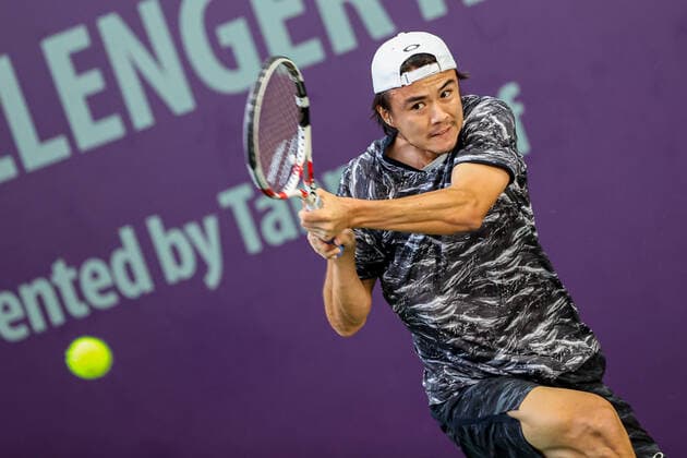 In the picture Taro Daniel JPN 2 TENNIS CHALLENGER HAMBURG presented by TANNENHOF, Hamburg, DTB base Hamburg, 01 11 2020,