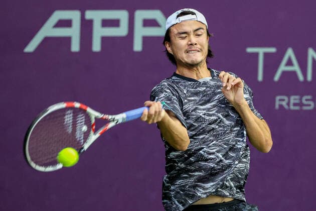 In the picture Taro Daniel JPN 2 TENNIS CHALLENGER HAMBURG presented by TANNENHOF, Hamburg, DTB base Hamburg, 01 11 2020,