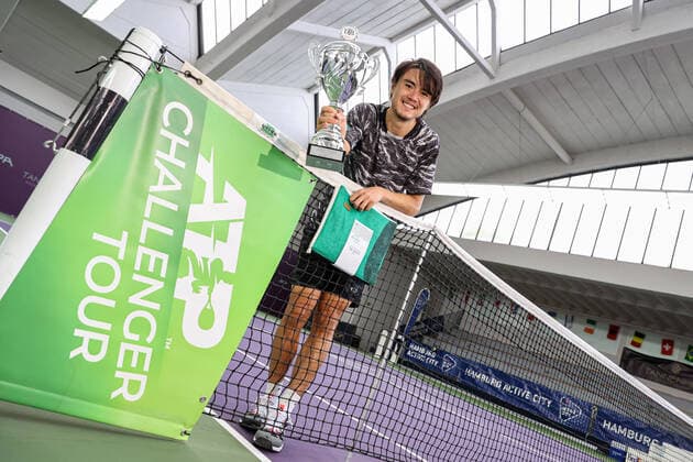 In the picture Taro Daniel JPN 2 winners 2020 TENNIS CHALLENGER HAMBURG presented by TANNENHOF, Hamburg, DTB base Hamburg, 01 11 2020,